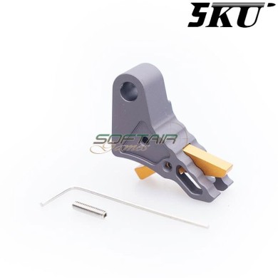 CNC trigger Type Killer Velocity Grey-Gold for Glock Marui/WE 5KU (5ku-gb-553-tdg)