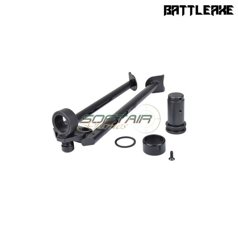Bipiede pieghevole ed estensibile per serie m249 NERO BATTLEAXE (01-6a)