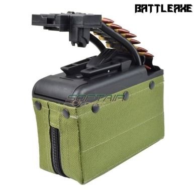 Caricatore elettrico 2000 BBS per mk46 minimi OLIVE DRAB BATTLEAXE (MINIMI DRUM OD)