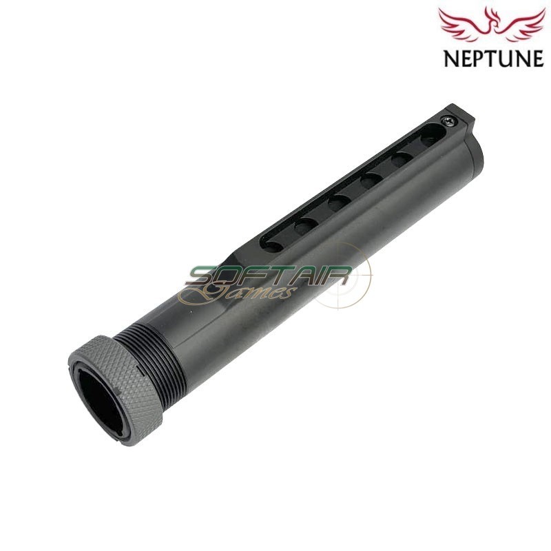 Tubo calcio in metallo BLACK per M4 AEG Neptune (nte-132-bk)