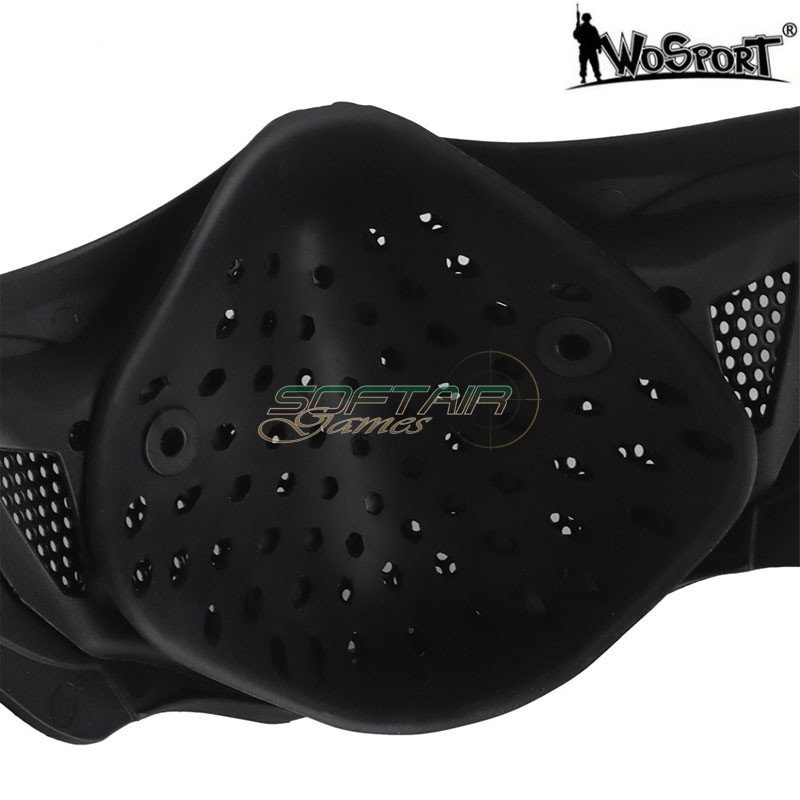 Mezza maschera scorpion NERA WOSPORT  (wo-ma201b)