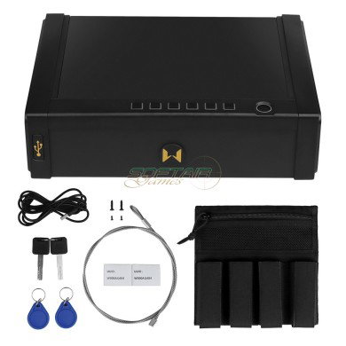 Smart Steel Q345 Safe Box for Handguns and Documents with Biometric access WoSport (WO-TG90)