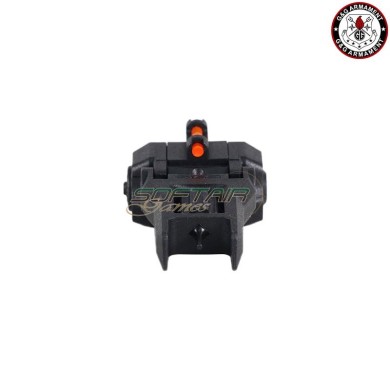 Dual profile flip-up fiber optic sights black G&G (g03261)