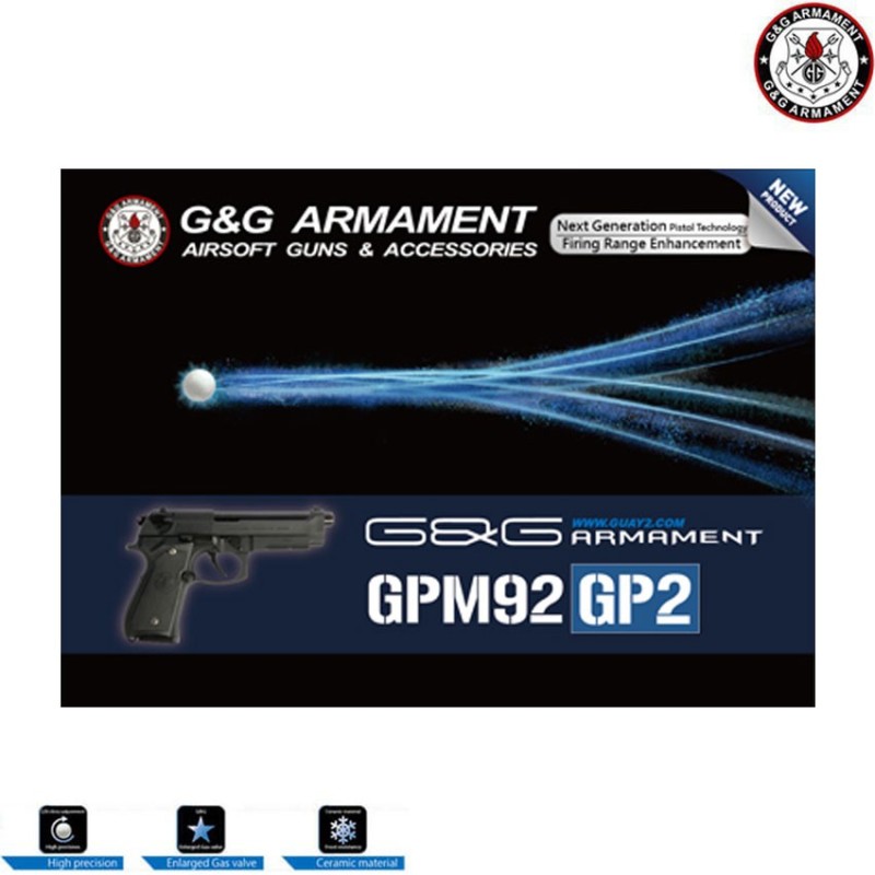 Gas pistol GPM92 GP2 HUNTER GREEN G&G (gg-m92-gp2v)