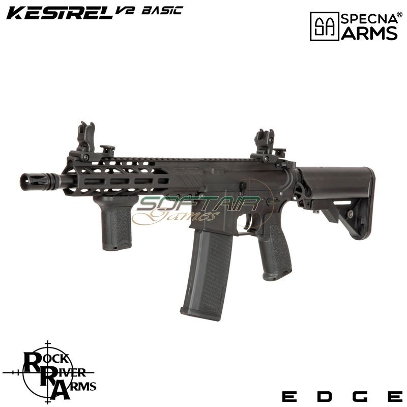 Electric Rifle SA-E25 Edge™ Kestrel™ RRA MK Zev CQB style Carbine Replica BLACK Specna Arms® (spe-01-044354)