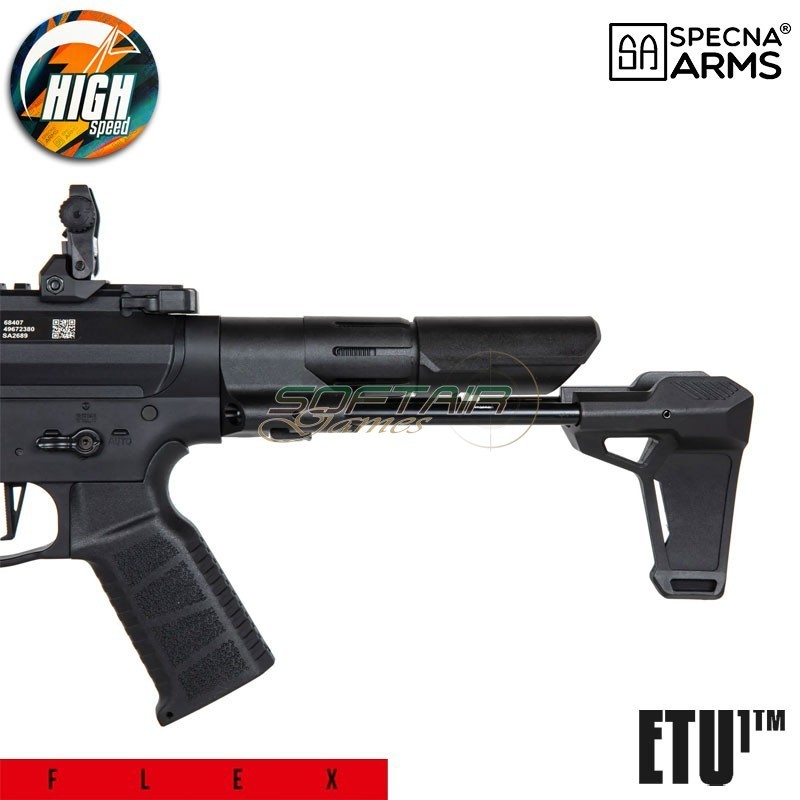 Electric rifle SA-FX10 FLEX™ ETU1™ High Speed 30rps BLACK Specna Arms® (spe-01-039600)