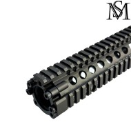 Rail M4A1 FSP RIS II 12" WOLF BLACK per AEG DD Style MilSim (ms-516-12-wb)