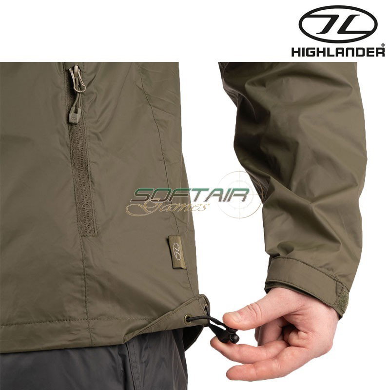 STOW & GO Waterproof Jacket BLACK Highlander (hl-jac077-bk)