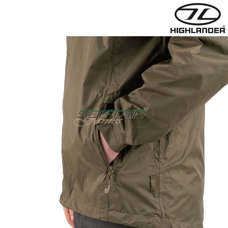STOW & GO Waterproof Jacket BLACK Highlander (hl-jac077-bk)