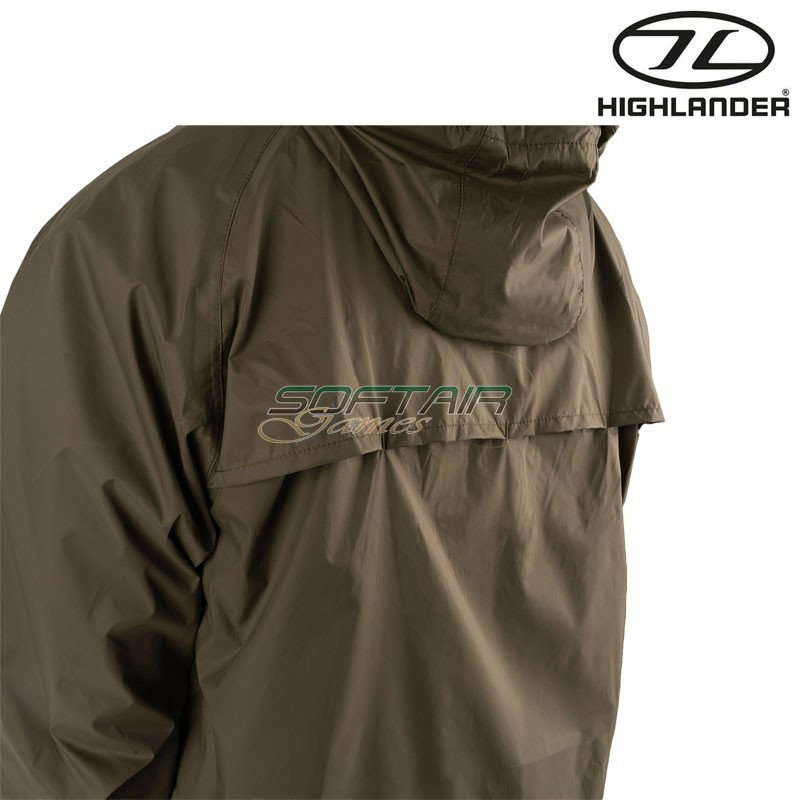 STOW & GO Waterproof Jacket BLACK Highlander (hl-jac077-bk)