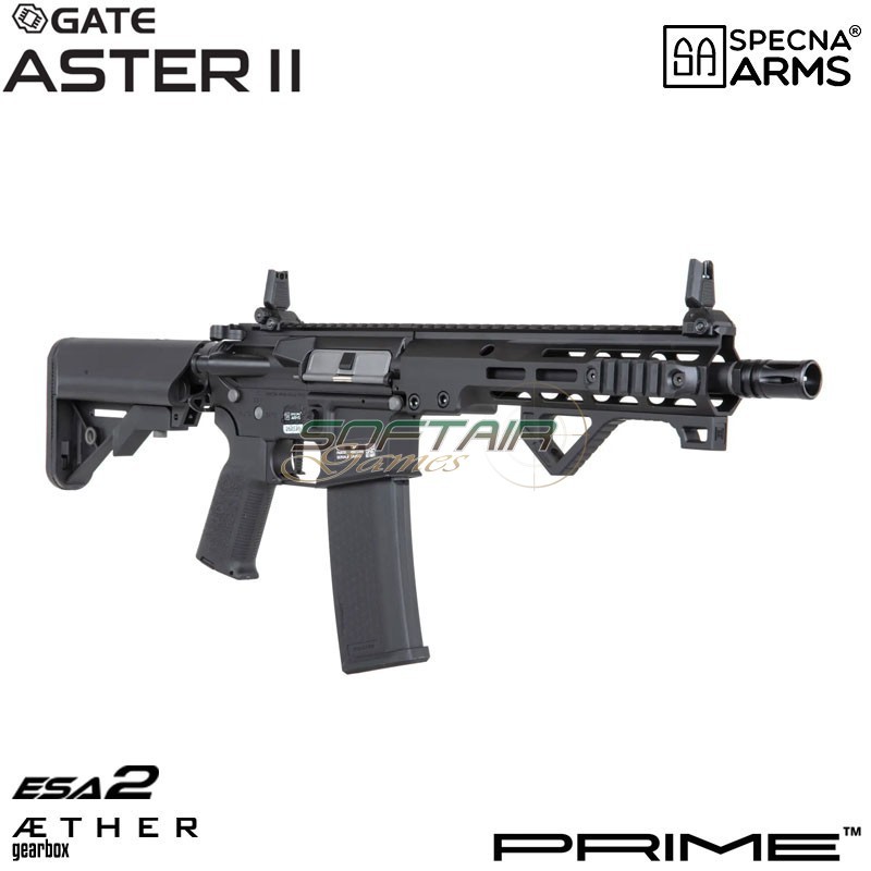 Fucile elettrico SA-P23 Prime™ Aster II ETU - Motore Brushless BLACK Specna Arms® (spe-01-043646)