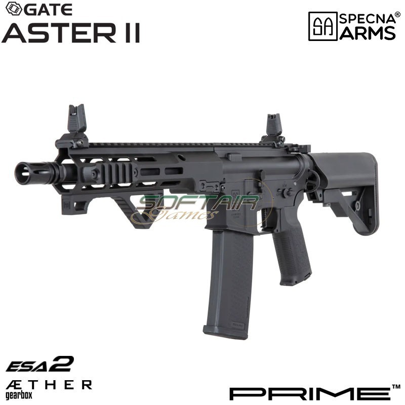 Fucile elettrico SA-P23 Prime™ Aster II ETU - Motore Brushless BLACK Specna Arms® (spe-01-043646)