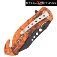 Foldable pocket knife with thumb stud orange STEEL CLAW KNIVES (cw-223)