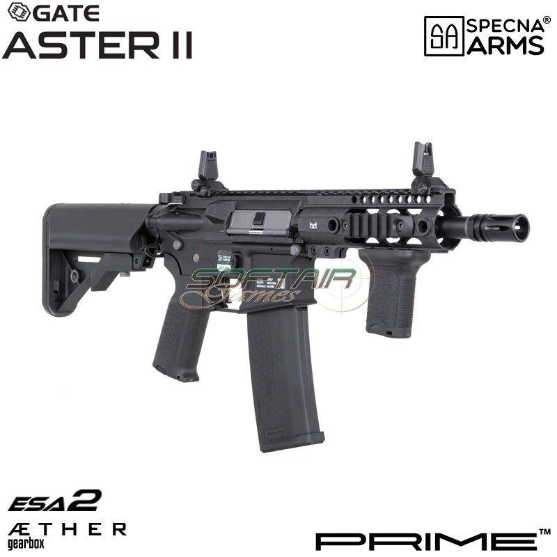 Electric rifle SA-P21 Prime™ Aster II ETU - Brushless Motor BLACK Specna Arms® (spe-01-043642)