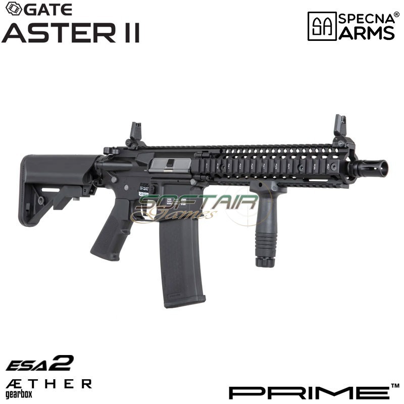 Fucile elettrico MK18 Daniel Defense® SA-P19 Prime™ Aster II ETU - Motore Brushless BLACK Specna Arms® (spe-01-043637)
