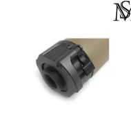 Silencer & flash hider surefire style warden dark earth 14mm ccw milsim series (ms-260-de)