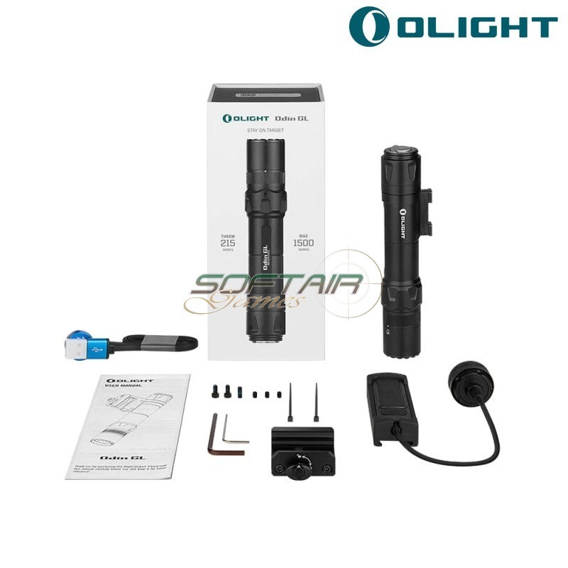 Flashlight ODIN GL 1500 lumen and GREEN LASER BLACK Olight (ol-009-bk)