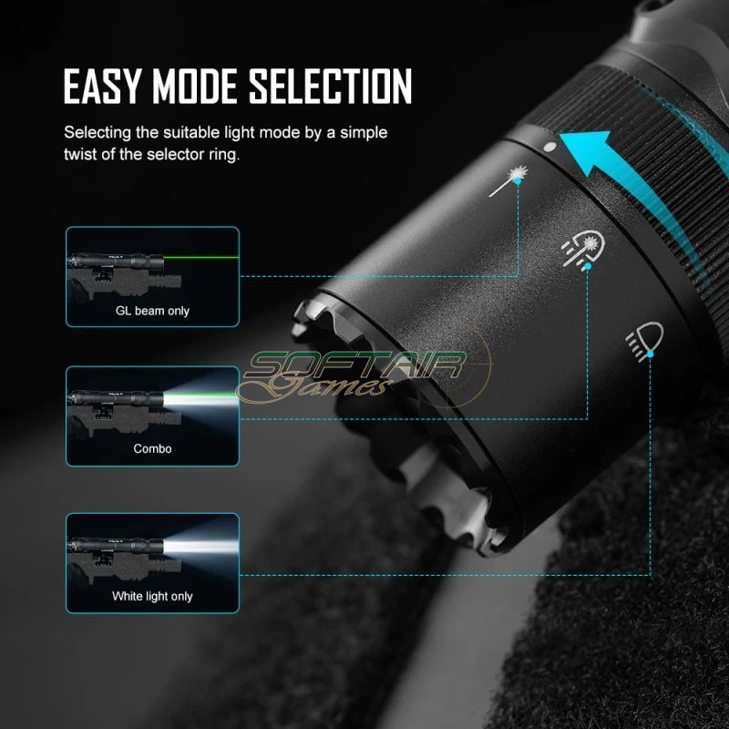 Torcia ODIN GL-M 1500 lumen e GREEN LASER BLACK Olight (ol-010-bk)