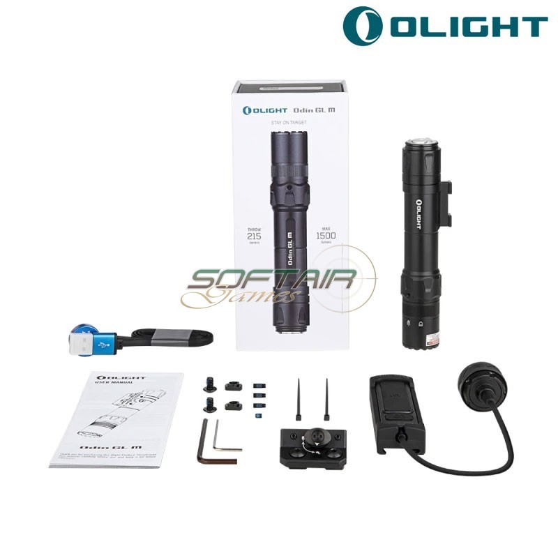 Flashlight ODIN GL-M 1500 lumen and GREEN LASER BLACK Olight (ol-010-bk)