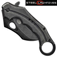 Spring assisted karambit folding knife Black Steel sck (cw-h37)