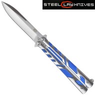 Coltello butterly silver light blue sck (cw-089-1)