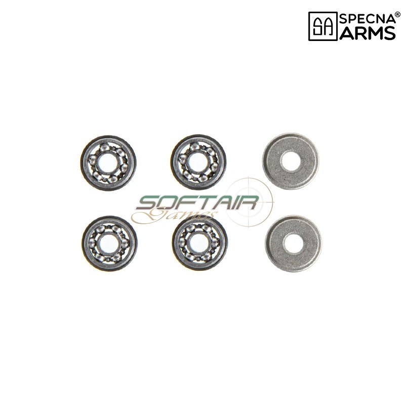 Boccole in acciaio da 8 mm cuscinettate J-Cage Aether™ Specna Arms (spe-08-044951)