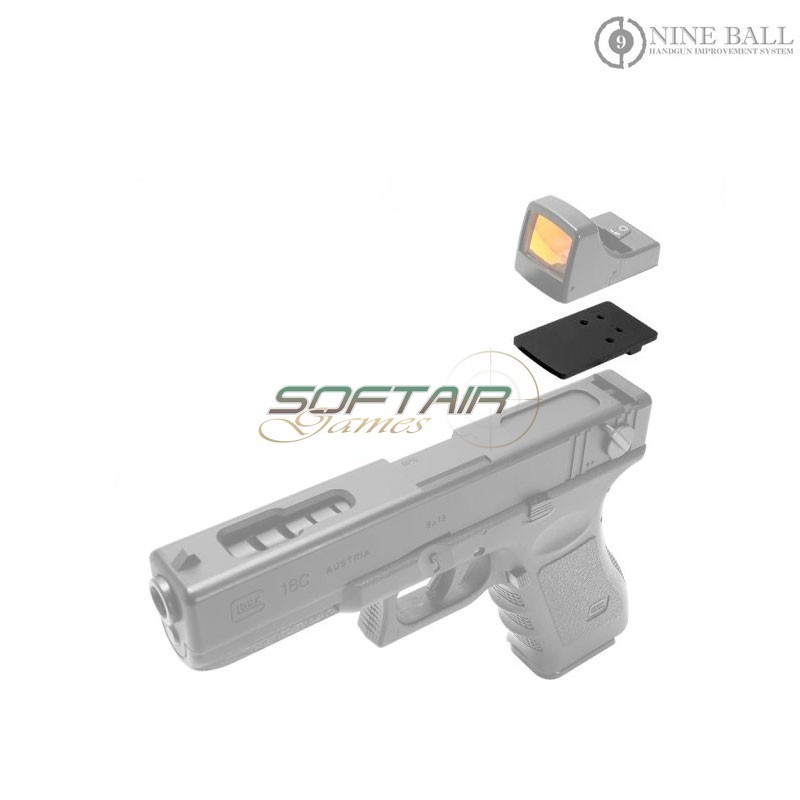 MICRO PRO Direct mount BLACK per GLOCK G18C AEP Nine Ball (nb-165817)