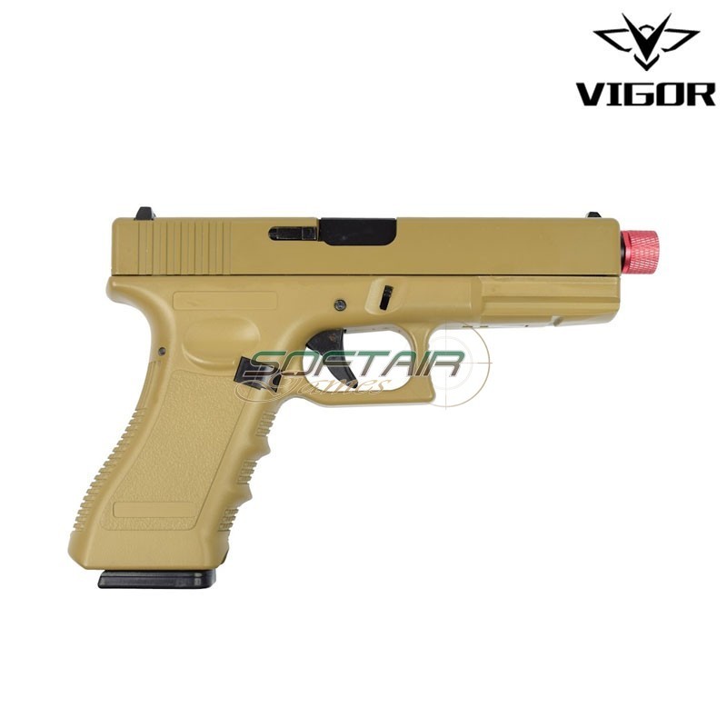 Blowback gas semi/full auto pistol g18 tan (vg1-a-tan)
