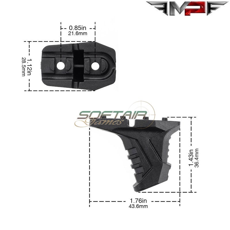 Hand Stop per LC con passacavi BLACK MP (mp1011-b)