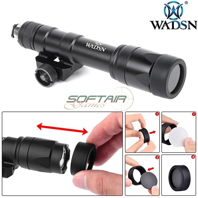 Protezione torcia con lente 28mm trasparente e ir (wex605-b)