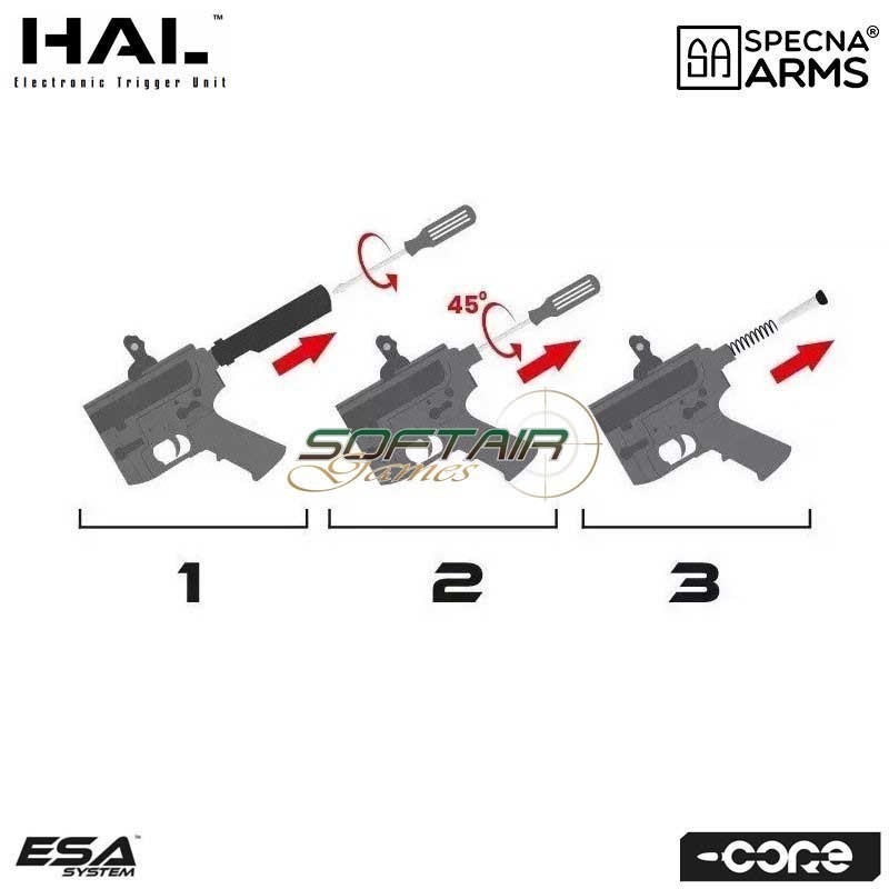 Fucile Elettrico Sa-c04 Hal Etu Cqb-r Two Tone Core™ Specna Arms® (spe-01-041687)
