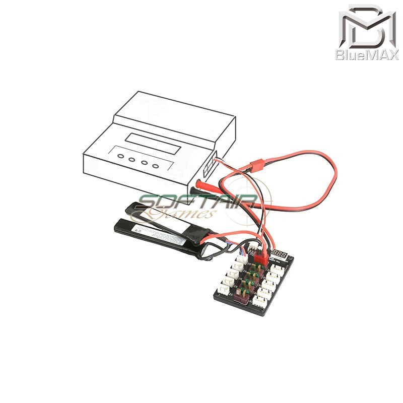 Scheda di Carica Parallela LiPo / Li-ion / LiFe Bluemax-power® (bmp-pcb)