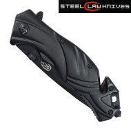 Spring assisted pocket folding knife slick black SCK  (cw-222)