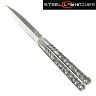 Coltello butterfly silver skull sck (cw-208)