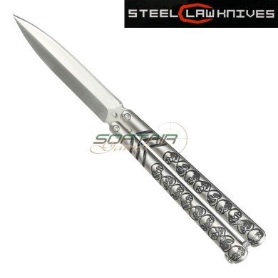 Coltello butterfly silver skull sck (cw-208)