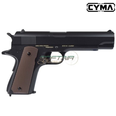 Pistola elettrica colt m1911a1 versione mosfet nera cyma  (cm123up)