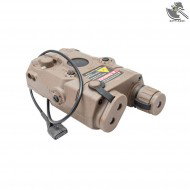 Peq-15 Tan Battery Box With Red Laser Battleaxe (b26a-tan)