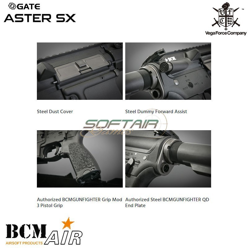 Electric rifle M4 BCM MCMR 11.5 GATE Black VFC (vf1-lbcm_mcmr_s-bk02)