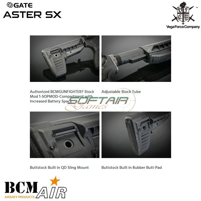 Electric rifle M4 BCM MCMR 8" GATE Black VFC (vf1-lbcm_mcmr_xs-bk02)