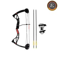Arco Compound per ragazzi Buster 15-29 libbre nero Ek Archery  (co-034b)
