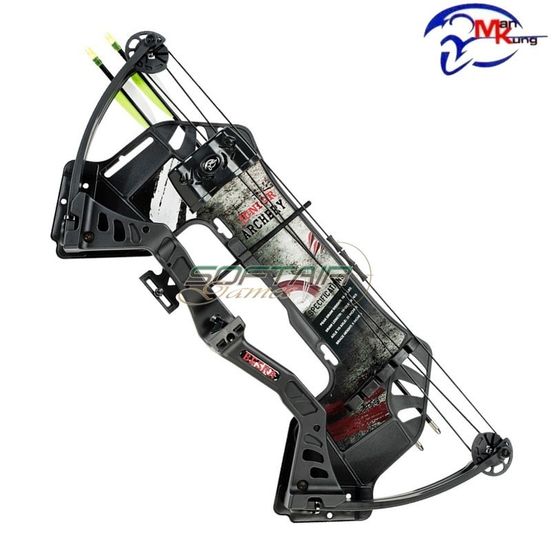 Arco Compound per ragazzi Besra 19-25 libbre nero, Man Kung  (mk-cbk1b)