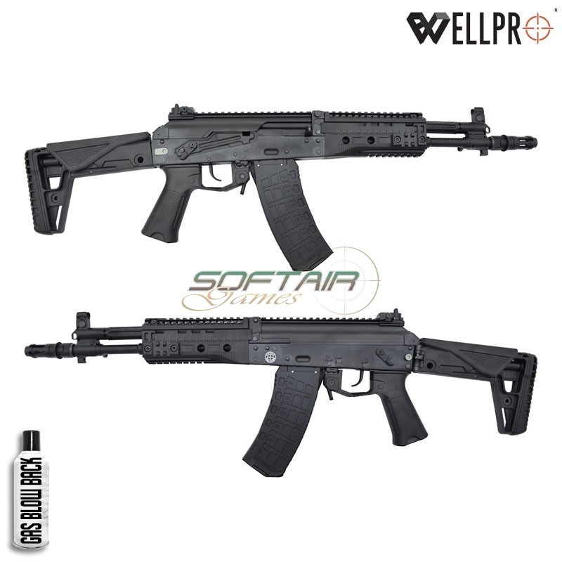 Gas Rifle AK12S WE09-1 Black WELL PRO (G74C-09)