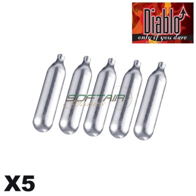 Set of 5x capsules CO2 12g Diablo (co2diablo-c5)