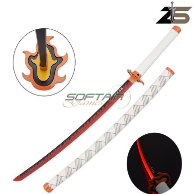 Ornamental Katana with led lighting bamboo version Rengoku ZSwords (zs656gdwd-ls)