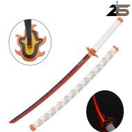 Ornamental Katana with led lighting bamboo version Rengoku ZSwords (zs656gdwd-ls)