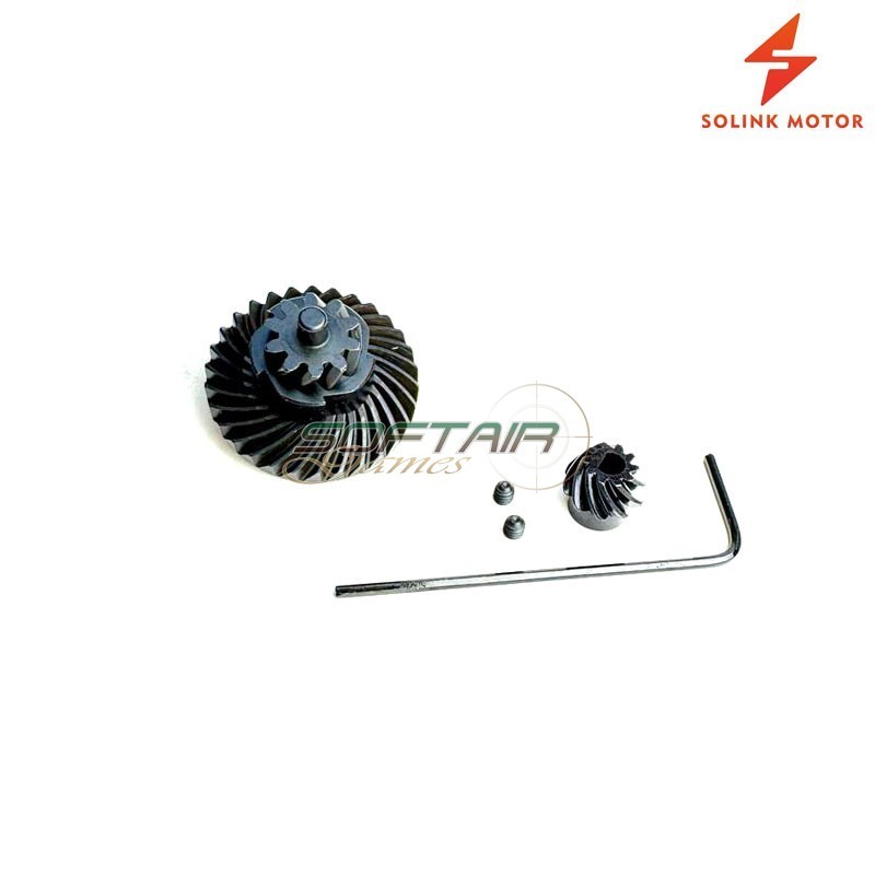 Set Ingranaggio Conico Elicoidale + Pinione per 12:1 - 16:1 Solink (SM-SL-001-NEW-A)