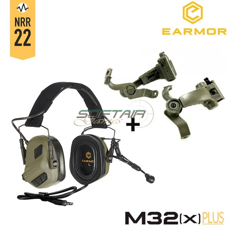 M32X PLUS Headset Noise-cancelling FOLIAGE GREEN Earmor (M32-X-PLUS-FG)