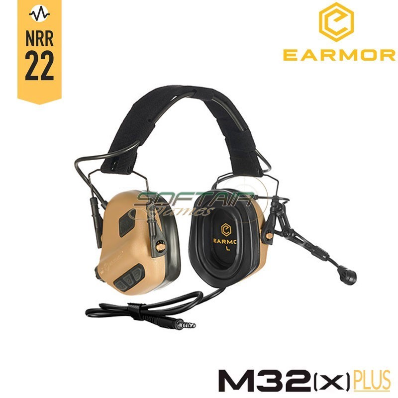 M32X PLUS Cuffie Noise-cancelling TAN Earmor (M32-X-PLUS-TAN)