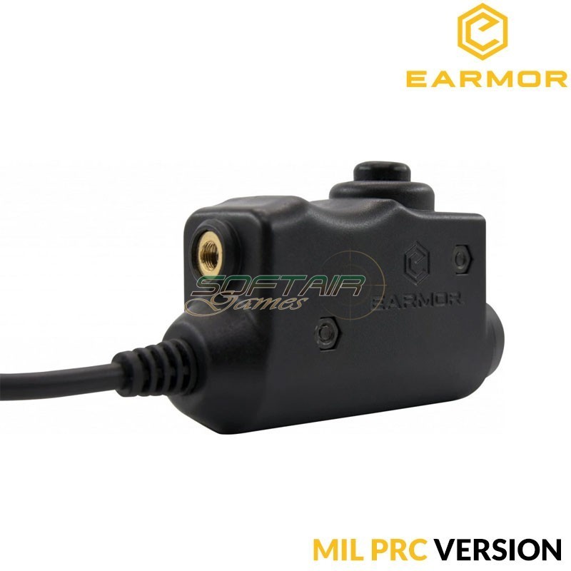 Tactical Black PTT per MIL PRC Earmor (ea-m51-mil-prc)