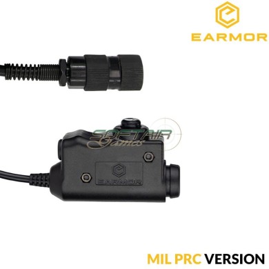 Tactical Black PTT per MIL PRC Earmor (ea-m51-mil-prc)